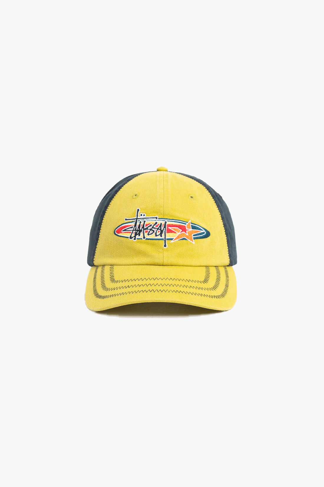 STUSSY 엘피 오벌 스타 캡 라임