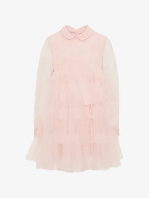 Simonetta kids 러플 튤 오버레이 원피스