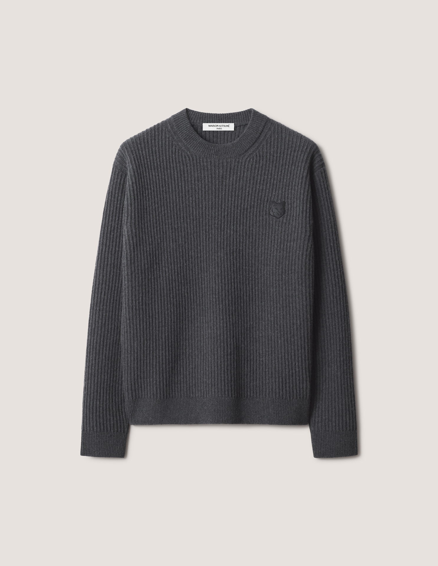 MAISON KITSUNÉ 폭스 헤드 울 리브드 점퍼