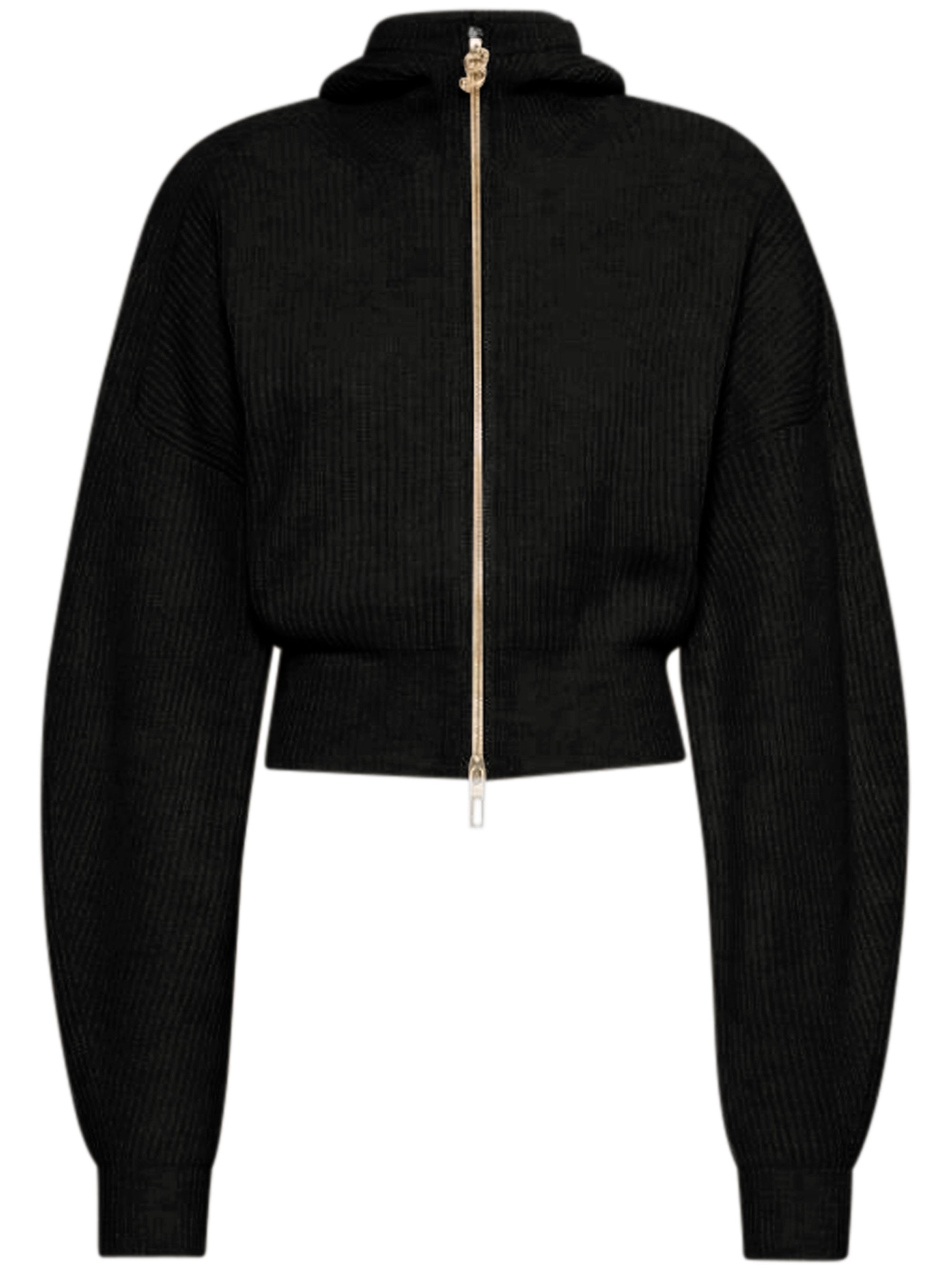 SPORTMAX 리브드 후드 집업 가디건
