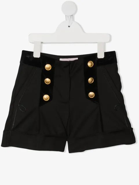 Alberta Ferretti Kids 버튼 디테일 반바지
