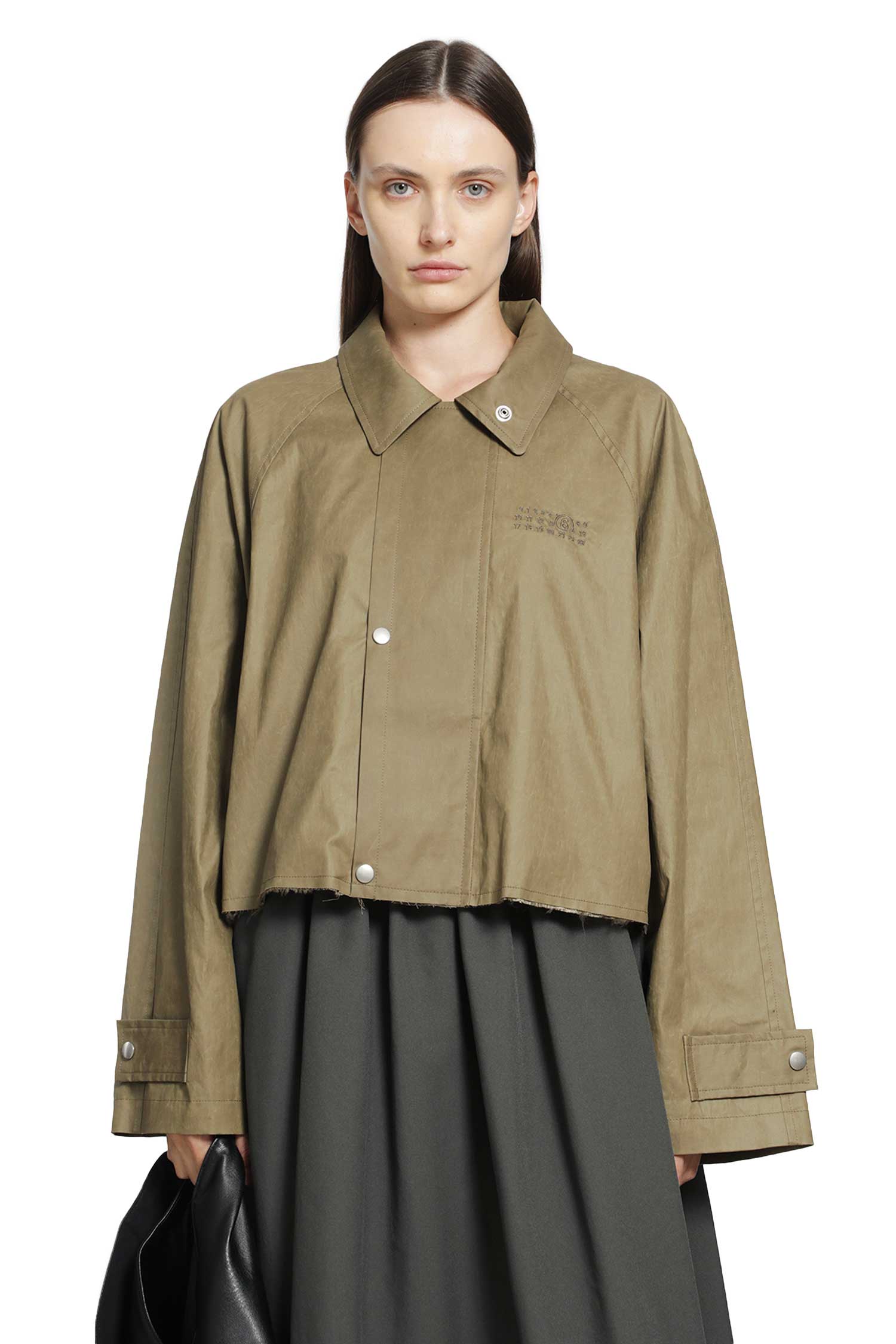 MM6 Maison Margiela 크롭드 왁스 자켓