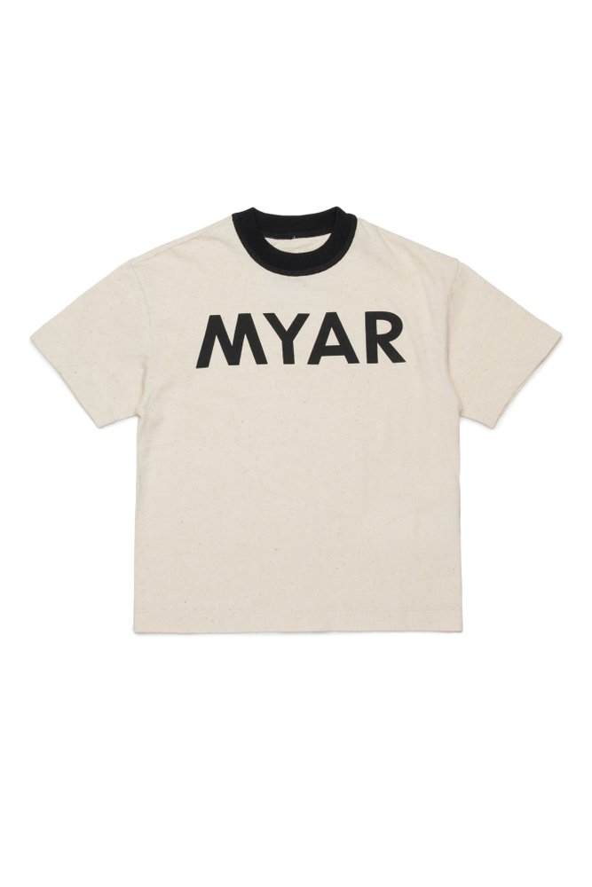 MYAR KIDS  로고 프린트 크루넥 티셔츠
