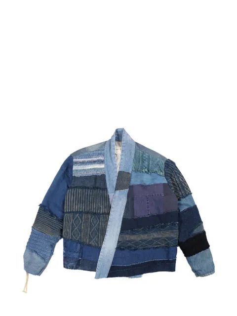 GREG LAUREN 믹스드 블루스 GL1 크롭 재킷