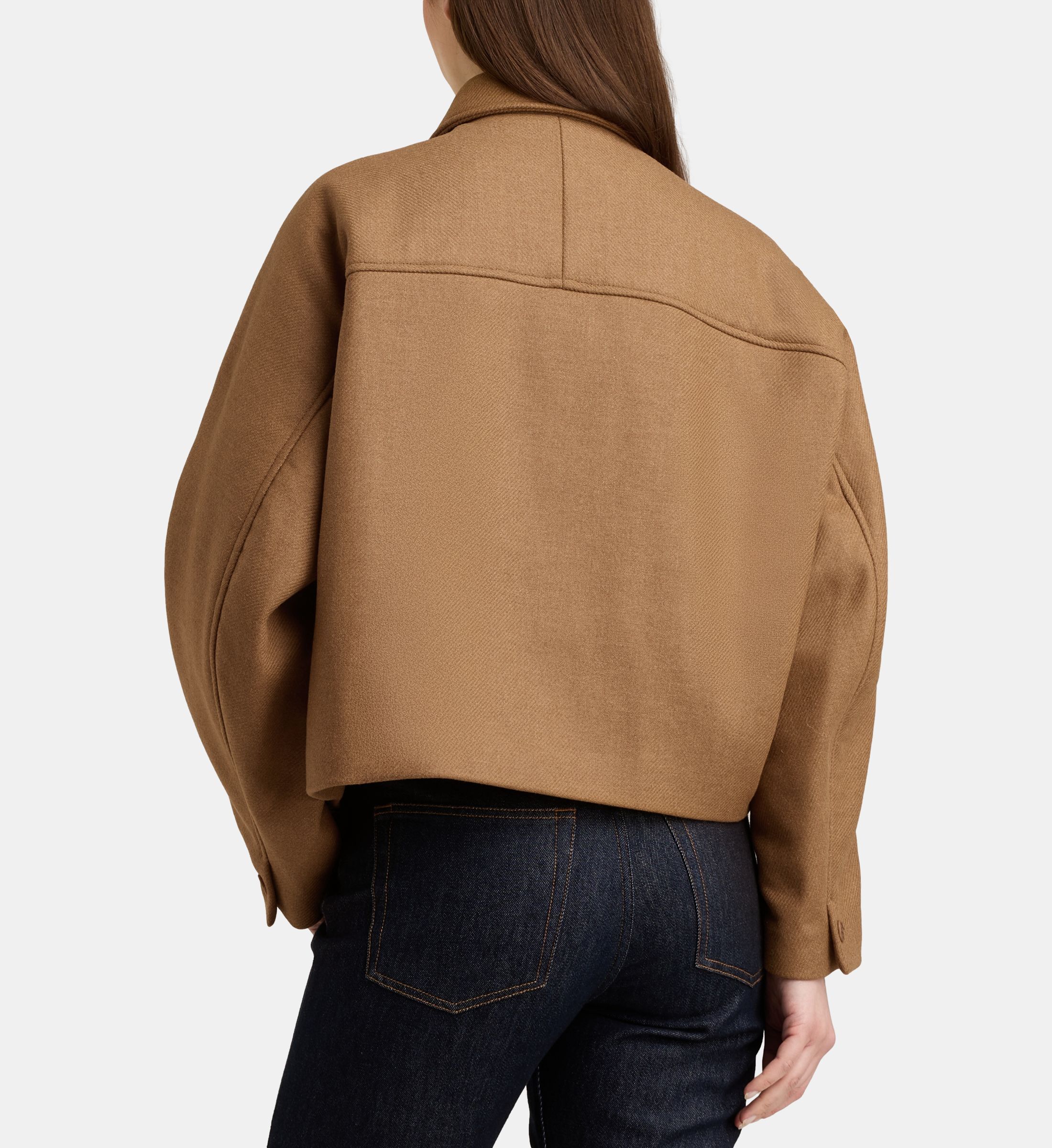 A.P.C. 베카 앰플 짧은 울 혼합 재킷
