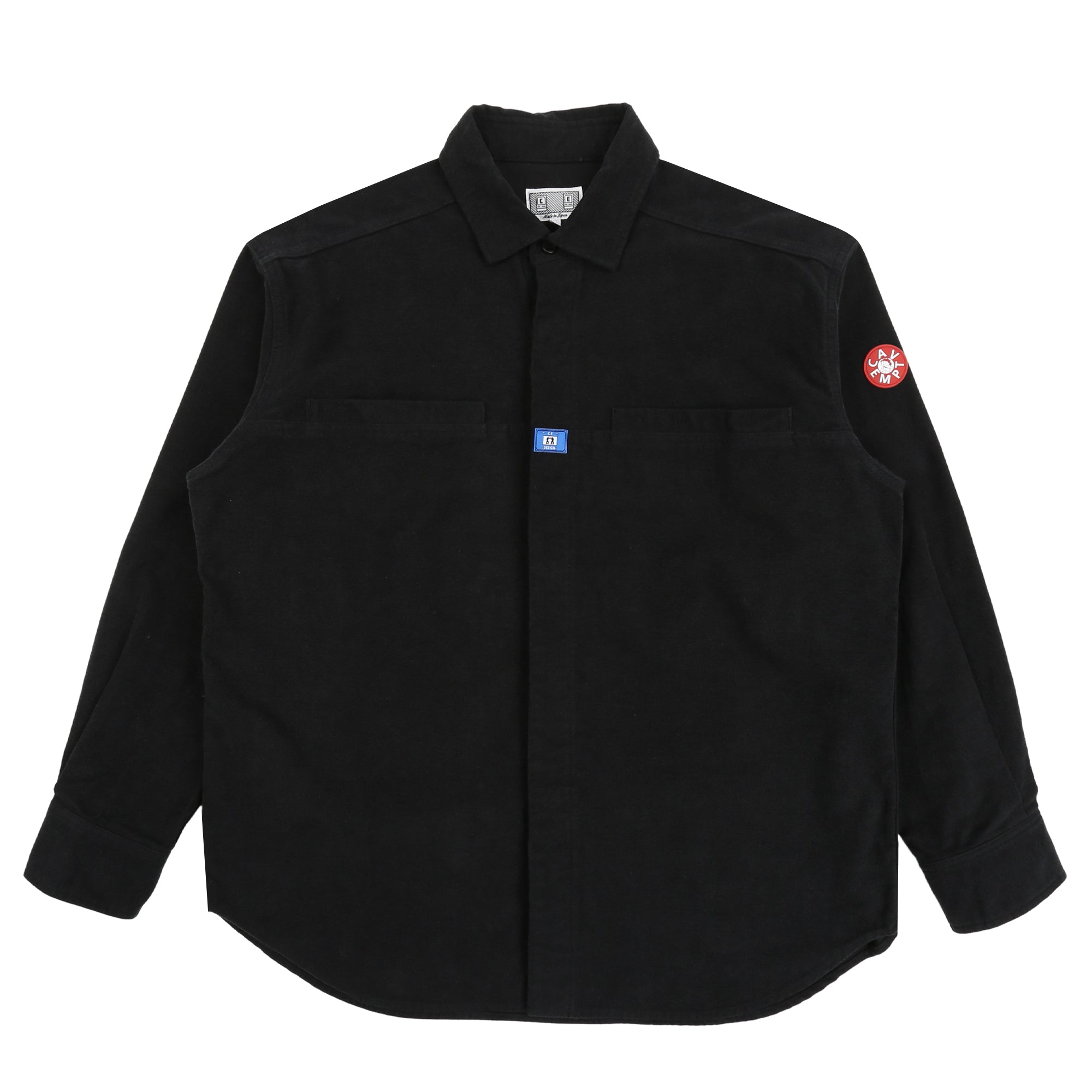 CAV EMPT 브러시드 코튼 디자인 빅 셔츠