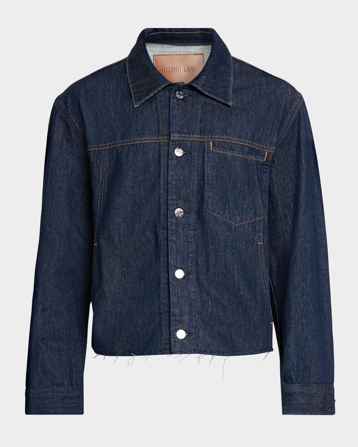 HELMUT LANG 남성 브루클린 데님 크롭 자켓