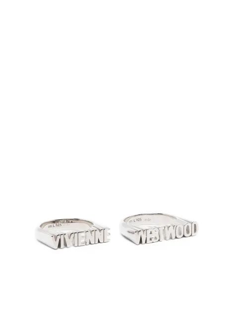 VIVIENNE WESTWOOD 로고 레터링 링