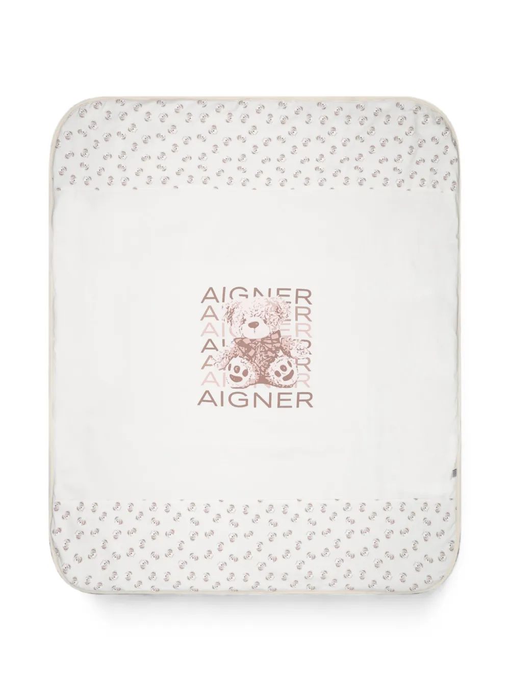 Aigner Kids 테디베어 프린트 담요