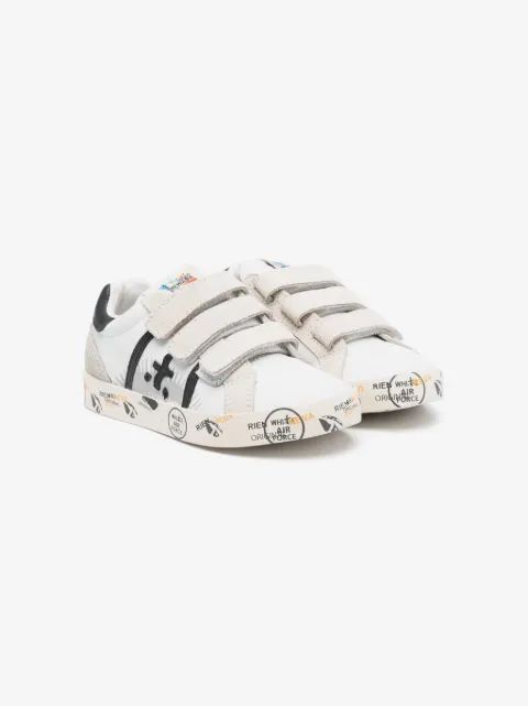 Premiata Kids 앤디 터치 스트랩 가죽 스니커즈
