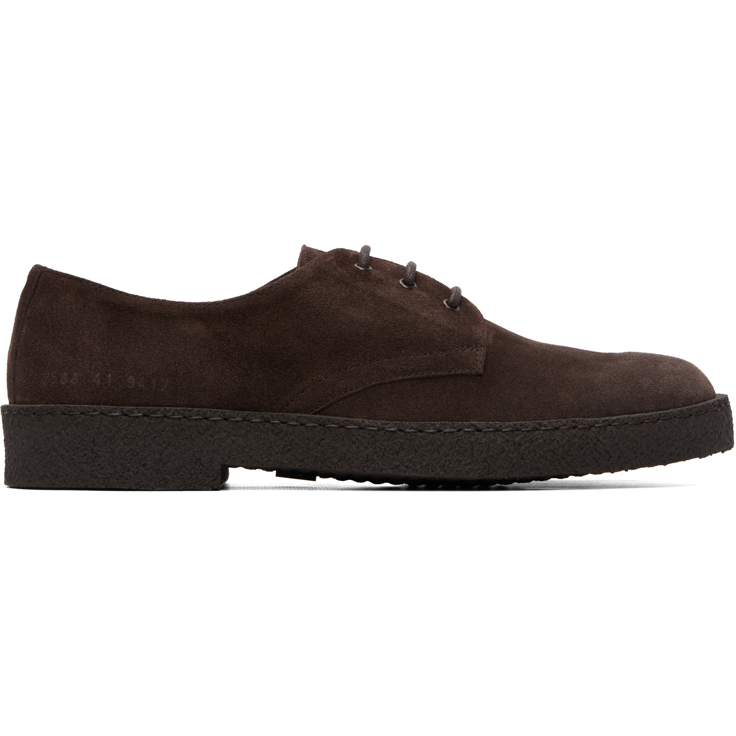 COMMON PROJECTS 브라운 스웨이드 고무 솔 더비