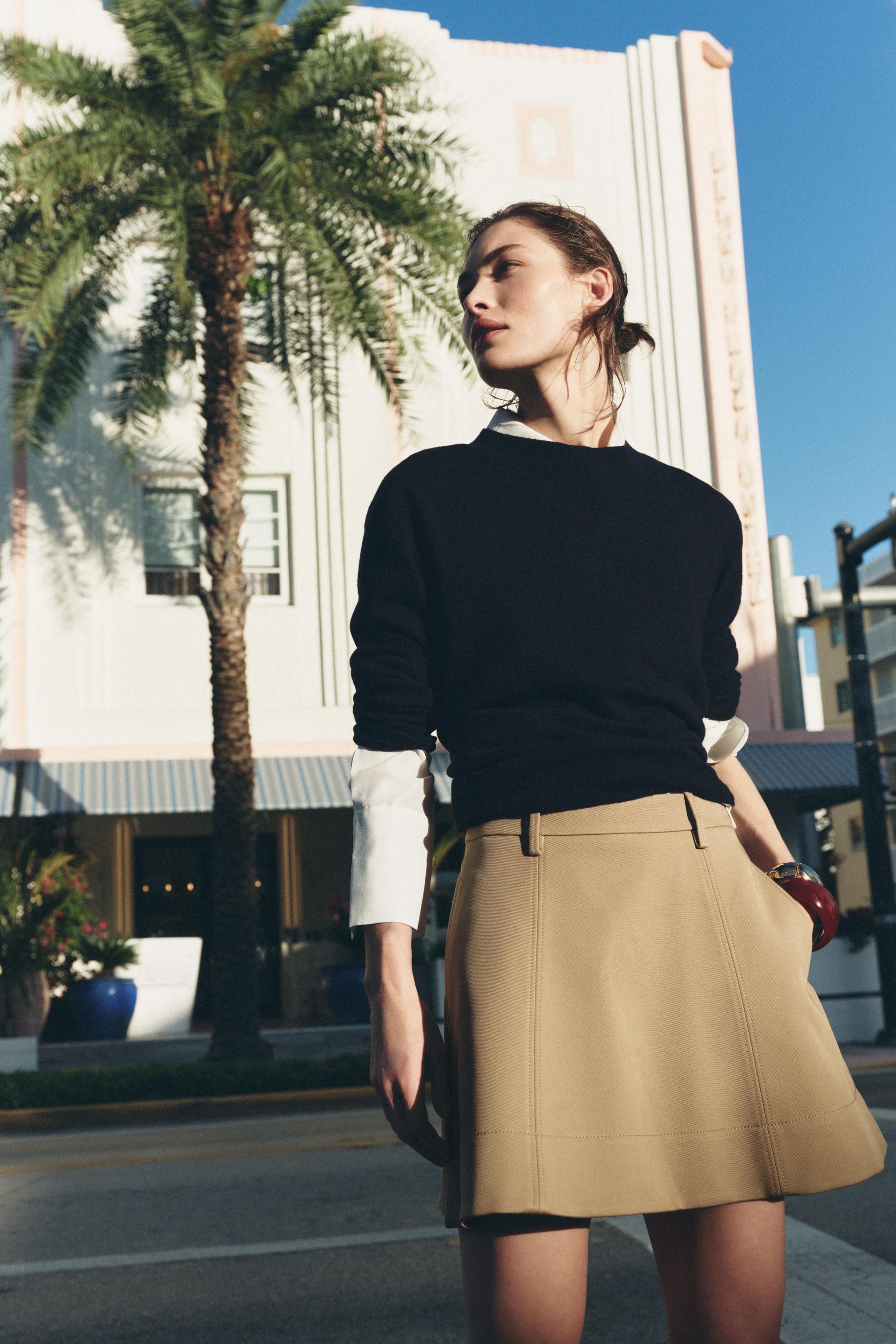 ZARA ZW COLLECTION フレアショートスカート 4437/042 플레어 미니 스커트 ZW 컬렉션 4437042 | ZARA | 페칭 FETCHING