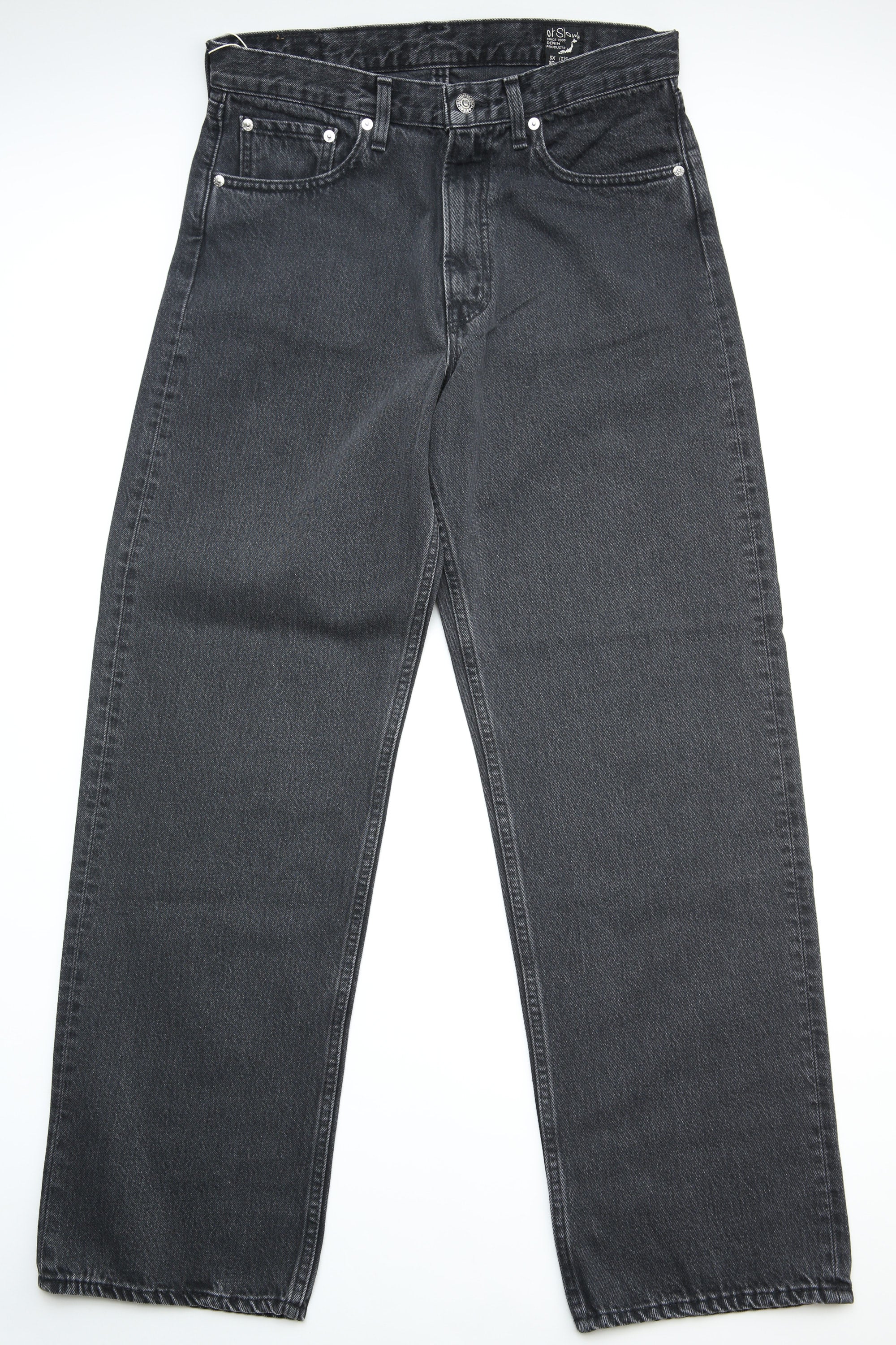 ORSLOW 101 대디 핏 데님 팬츠 블랙 데님 스톤