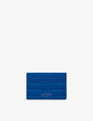Smythson 플랫 가죽 카드 홀더