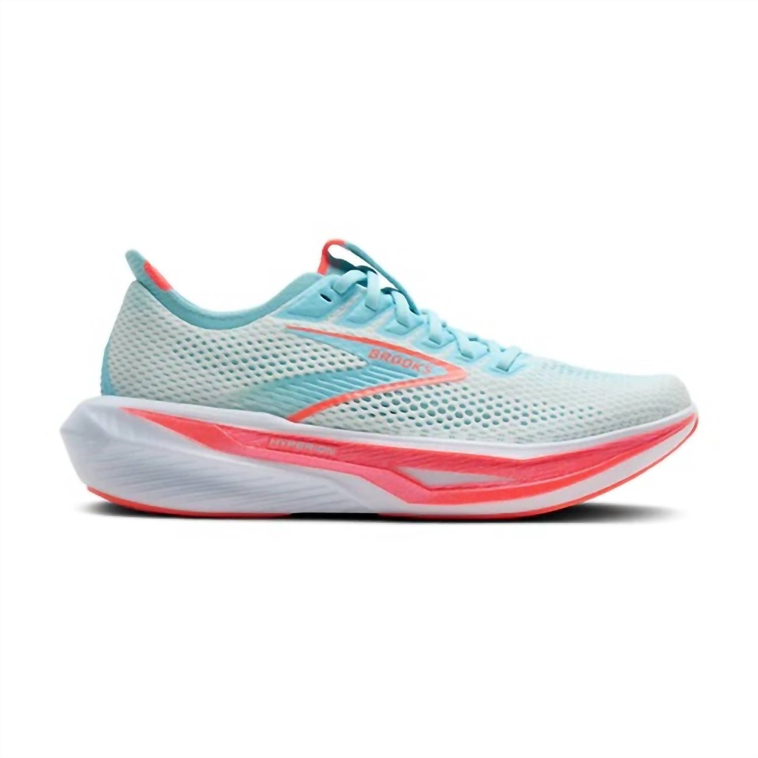 Brooks Running 여성 하이페리온 3 화이트/핑크 클레이/아토마이저 슈즈