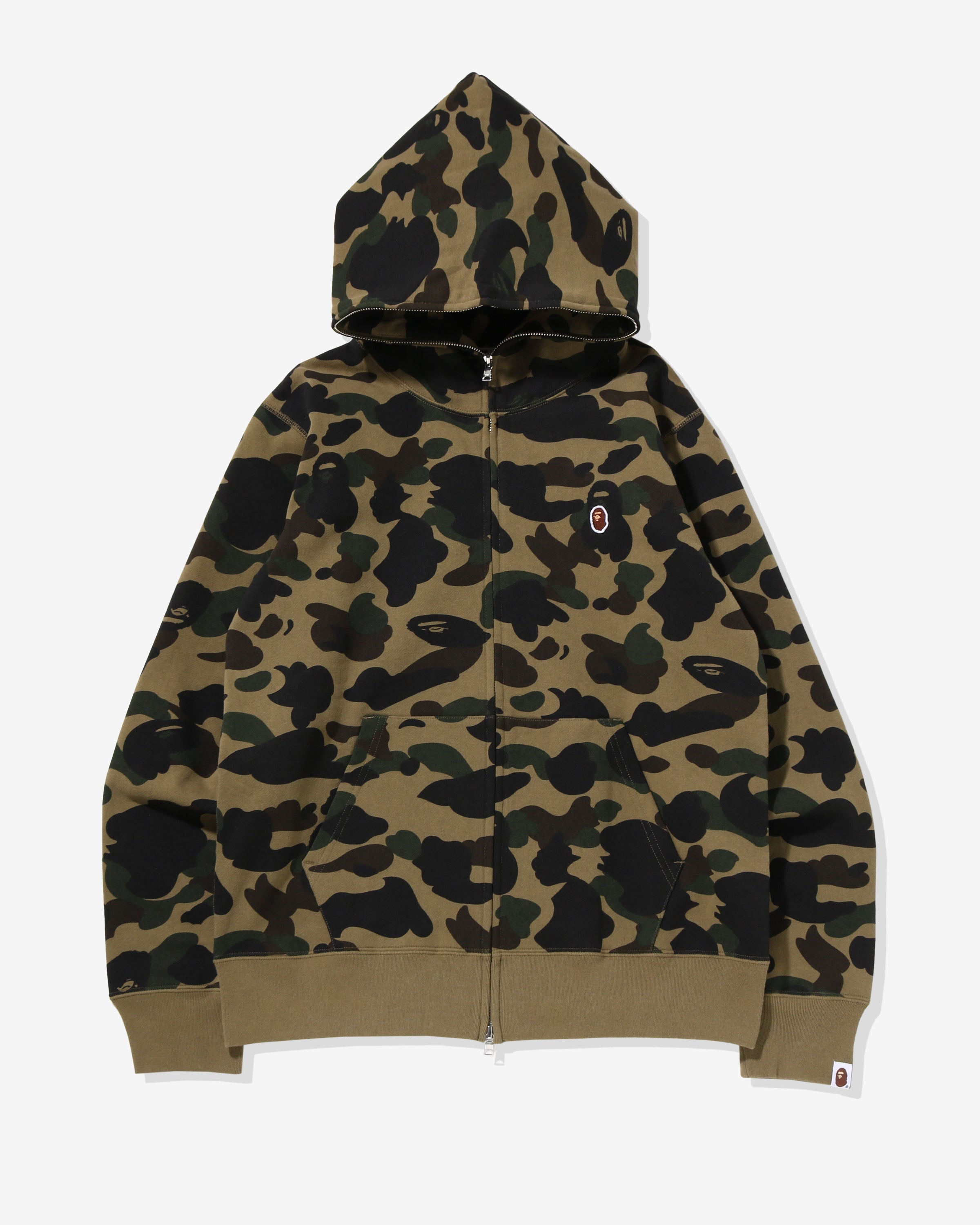 Bape 1ST 카모 원 포인트 풀 집 후드티
