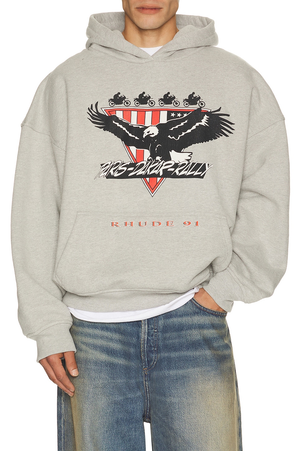 Rhude 스테이지 레이싱 후드티