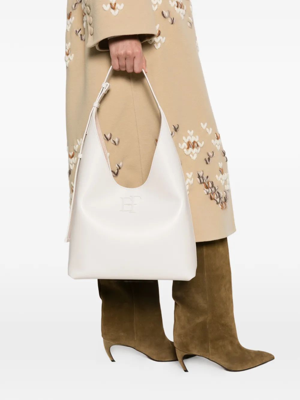 ELISABETTA FRANCHI 로고 엠보스드 숄더백