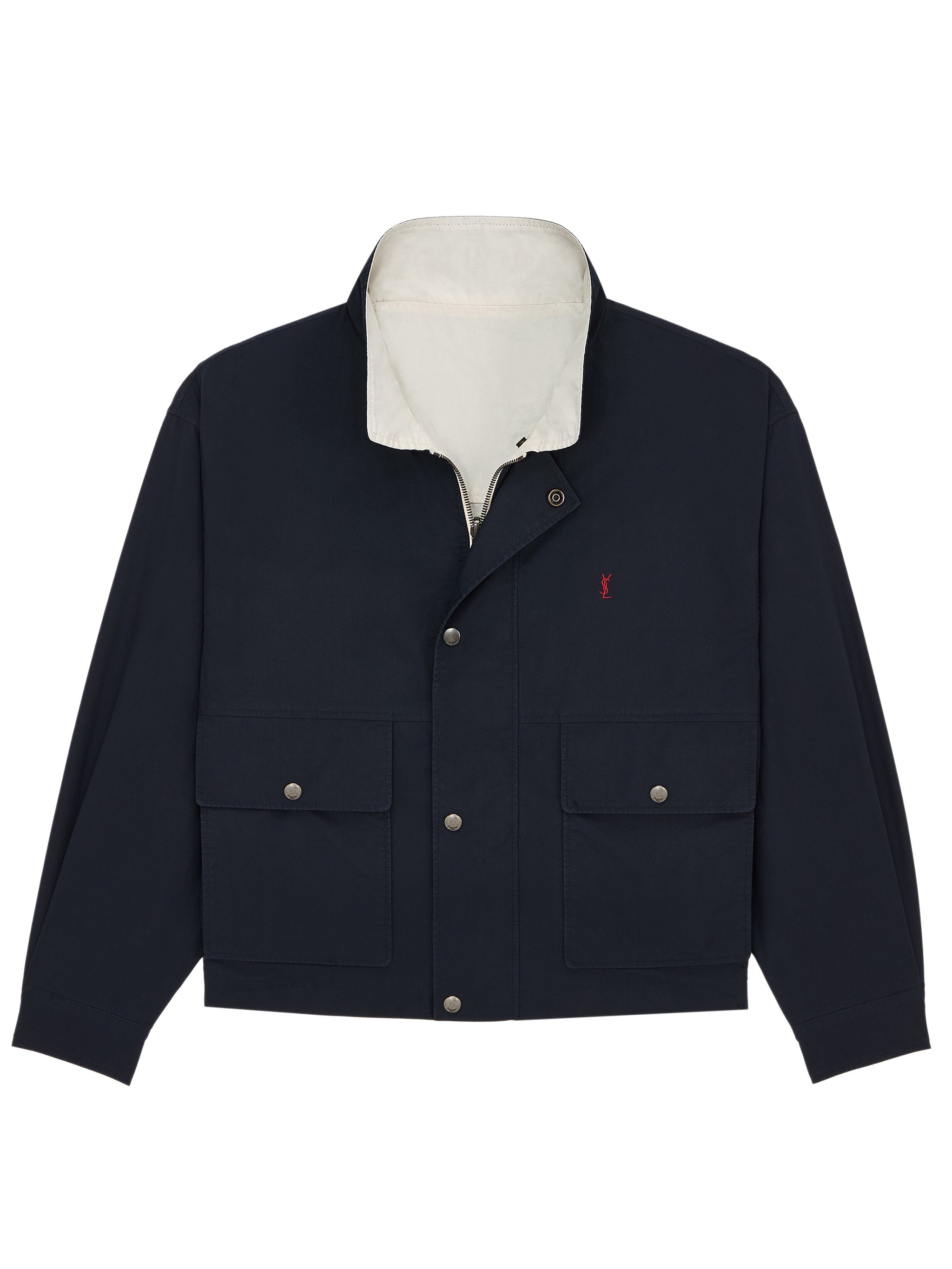 SAINT LAURENT 카산드르 리버서블 자켓