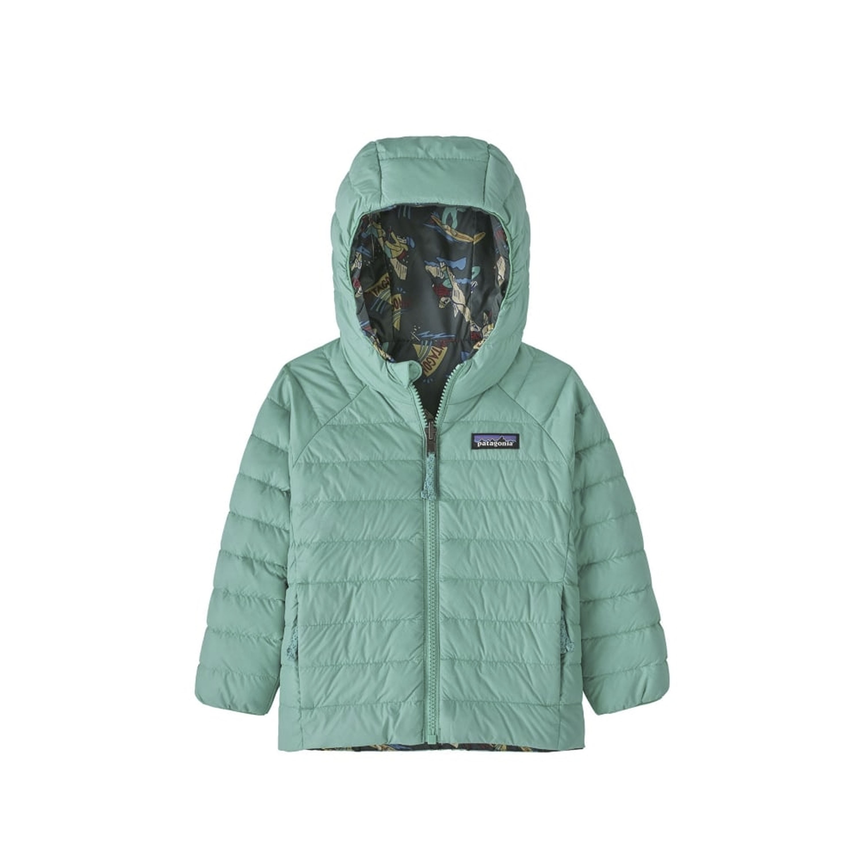 Patagonia Kids 베이비 파타고니아 리버서블 다운 스웨터 후디