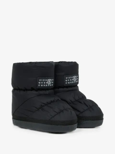 MM6 Maison Margiela Kids 패딩 로고 패치 눈 부츠