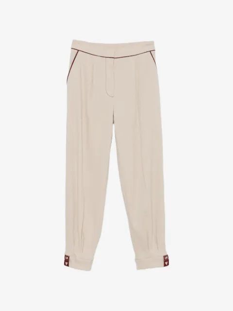 ANTONIO MARRAS 컨트라스트 파이핑 플리츠 바지