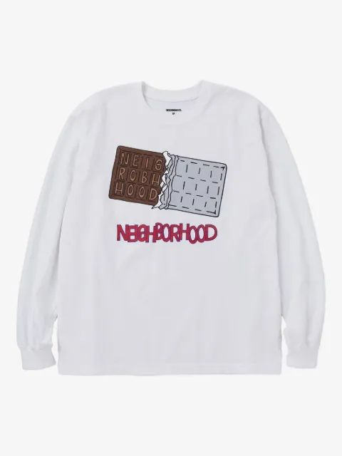 NEIGHBORHOOD 초콜릿바 그래픽 롱슬리브 티셔츠
