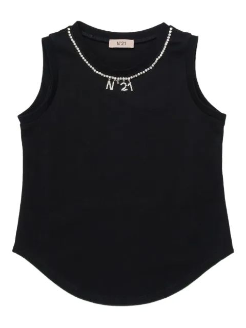 N.21 Kids 로고 장식 탱크탑