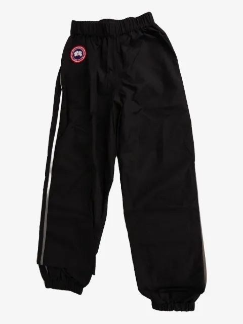 Canada Goose Kids 로고 패치 스트라이프 디테일 트랙 팬츠