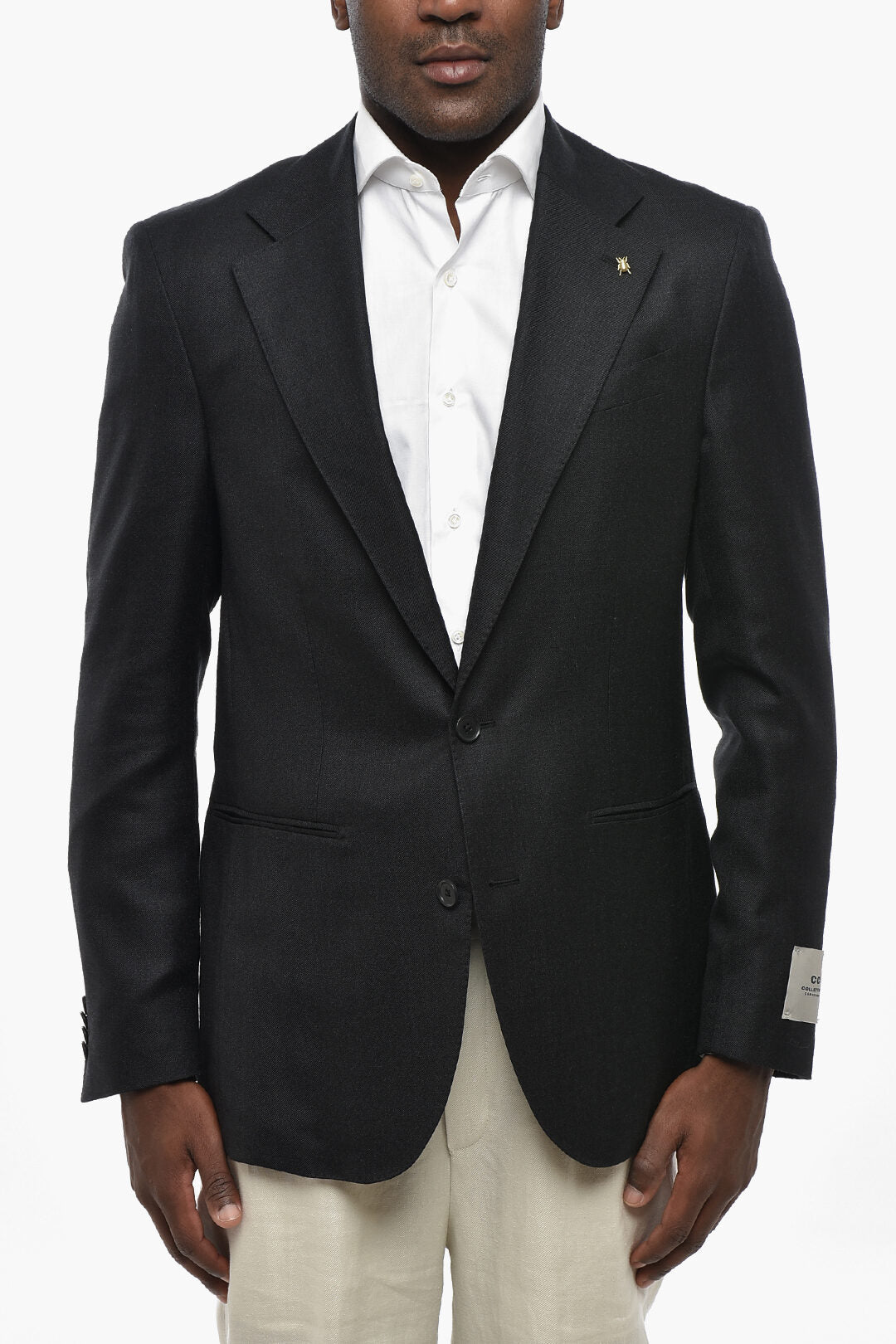 Corneliani CC COLLECTION 울 혼합 블레이저 제트 포켓