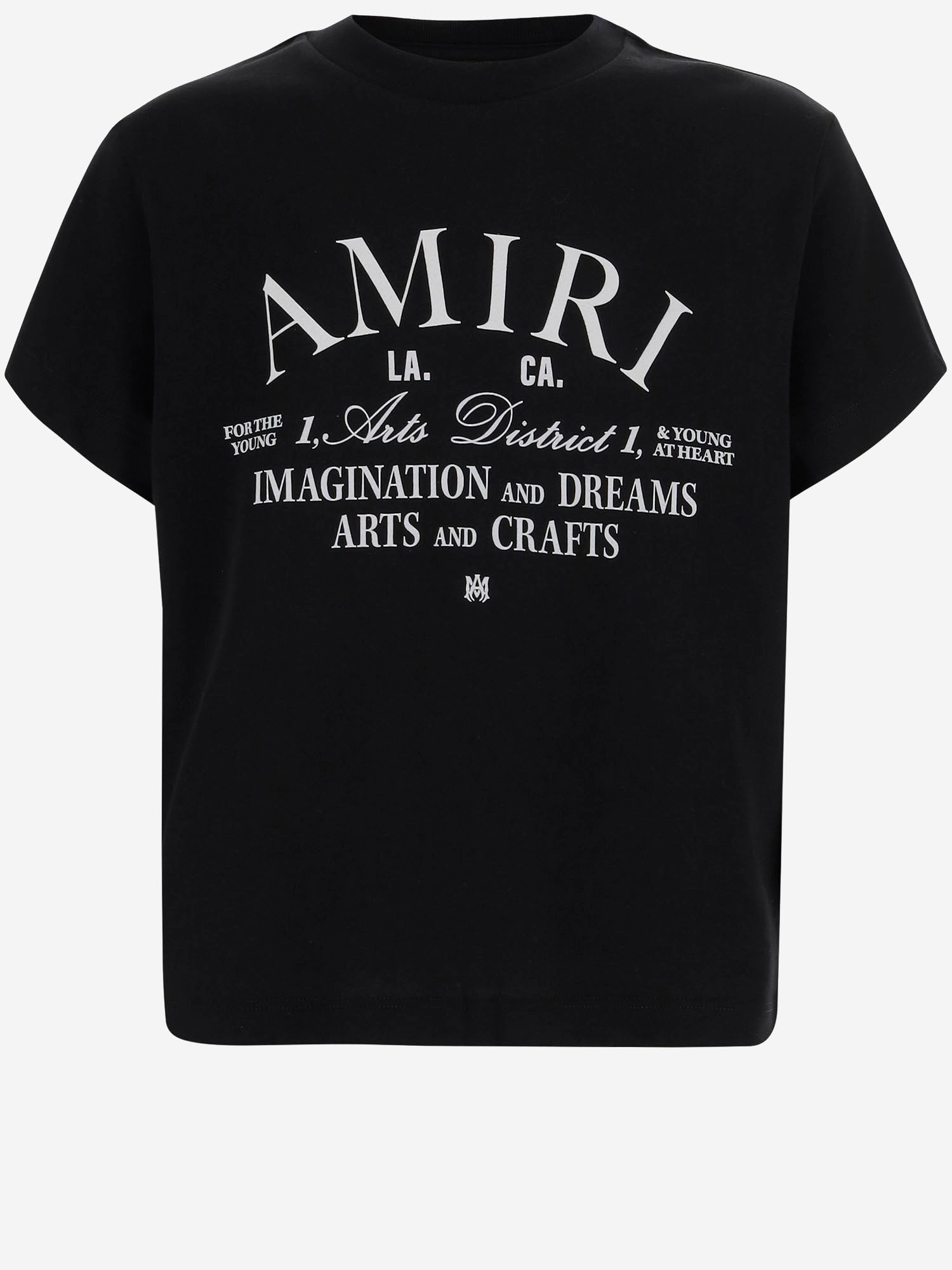 AMIRI KIDS 코튼 로고 프린트 티셔츠