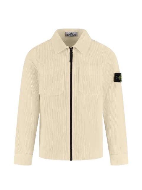 Stone Island Junior 코듀로이 집업 자켓