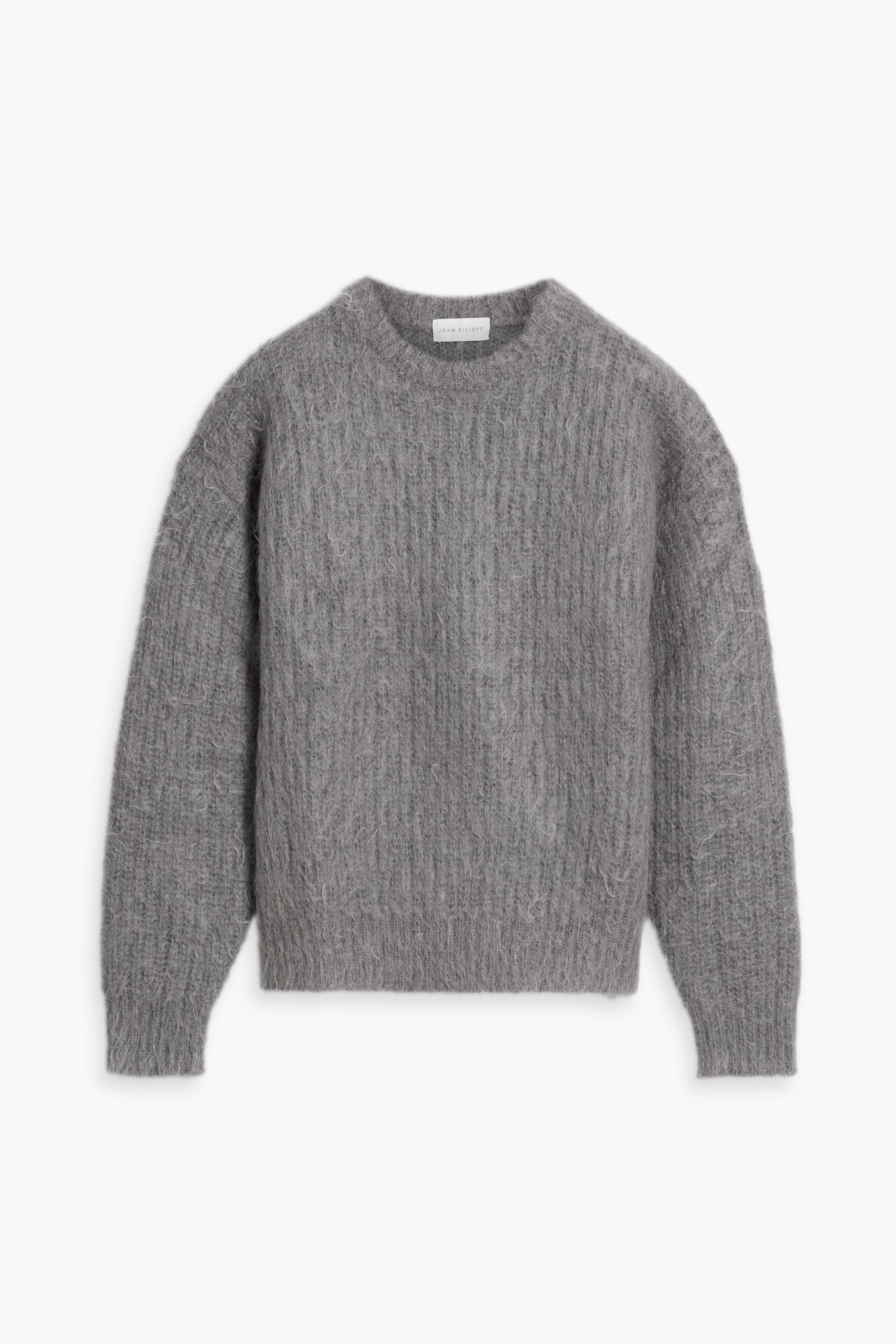 JOHN ELLIOTT 브러시드 리브드 니트 스웨터