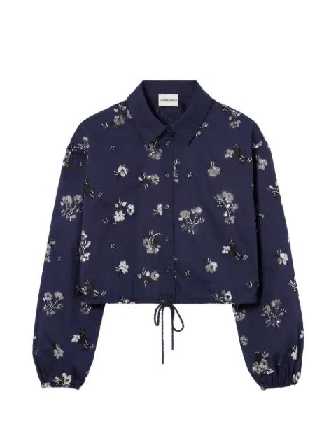 Claudie Pierlot  플로럴 자수 시퀸 셔츠