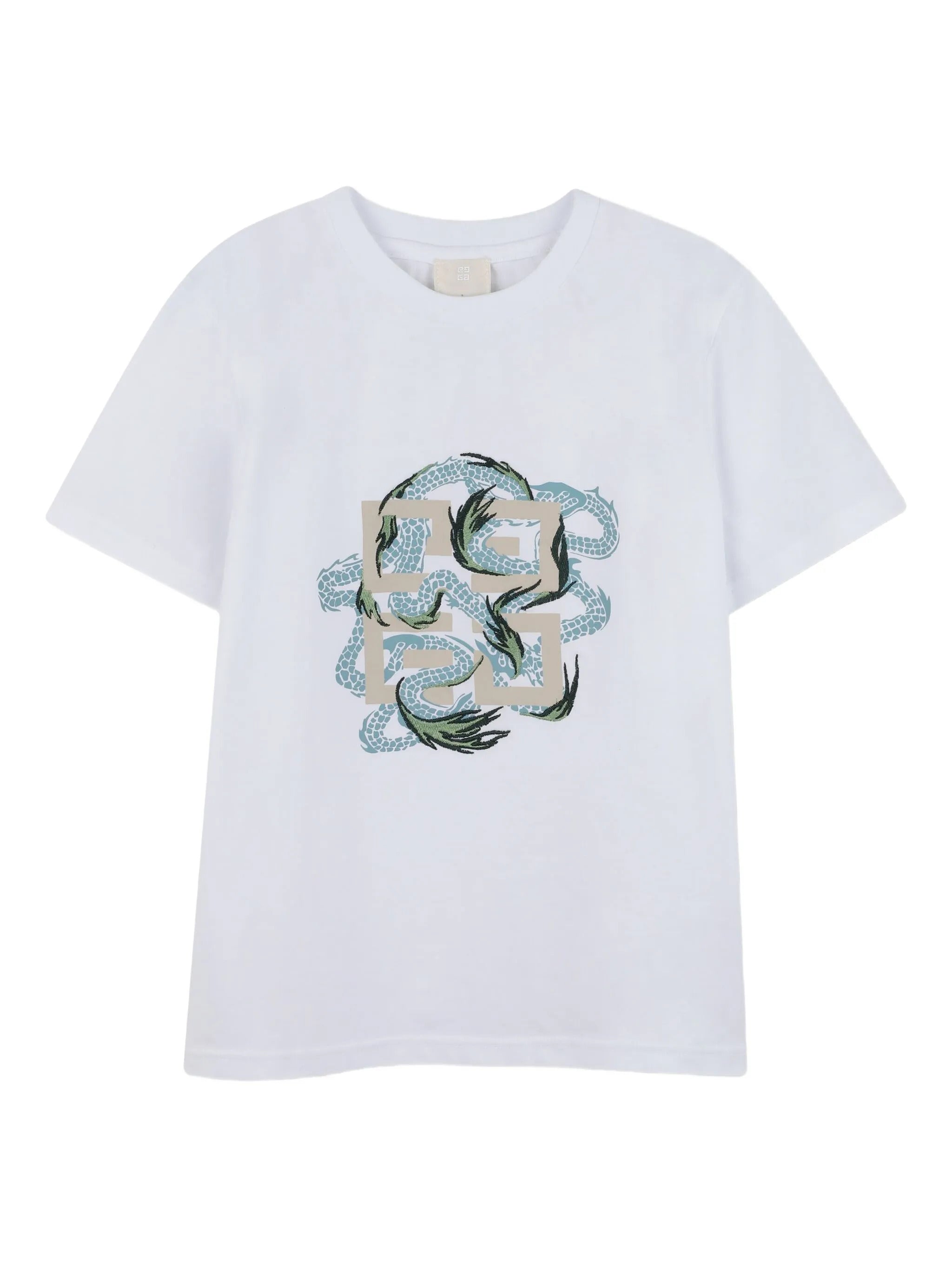 Givenchy Kids 드래곤 프린트 반팔 티