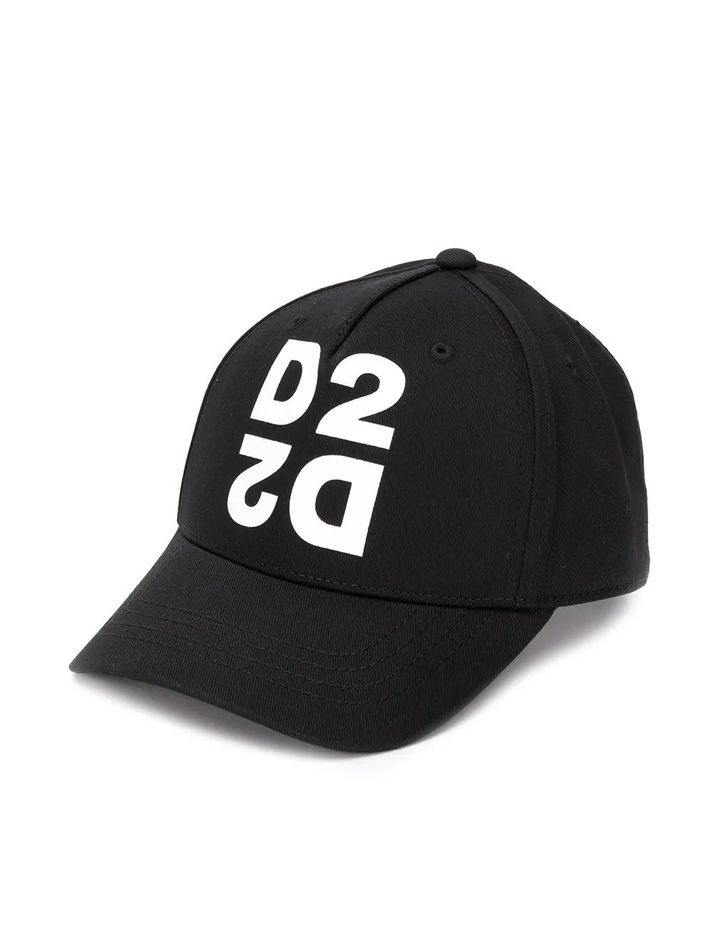 Dsquared 2 kids D2 로고 프린트 야구모자