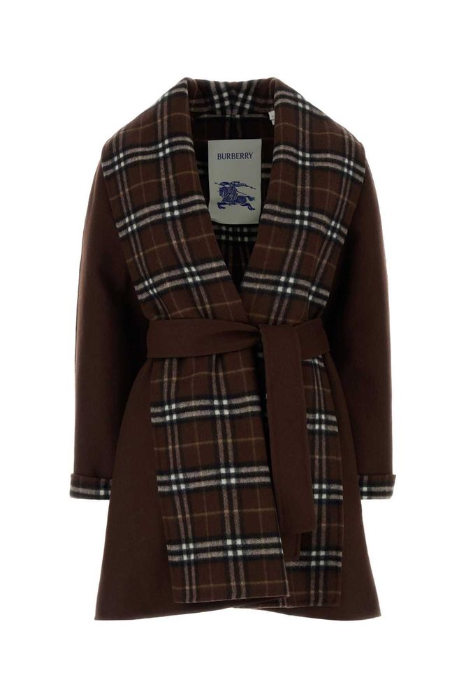 BURBERRY 베로나 체크 벨트 코트
