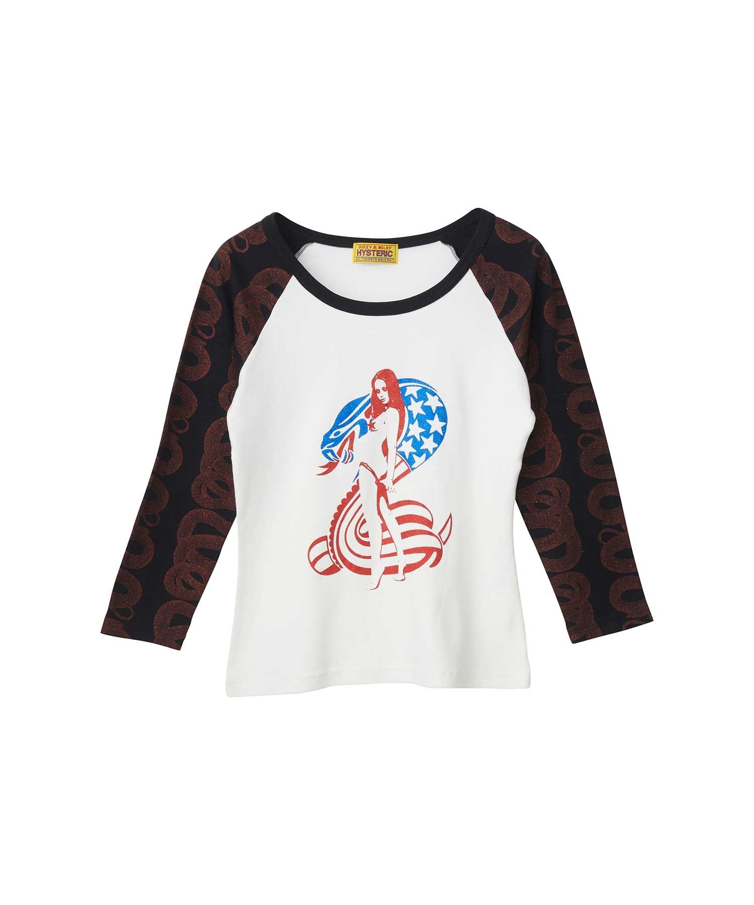 HYSTERIC GLAMOUR 코브라 7부 소매 티셔츠