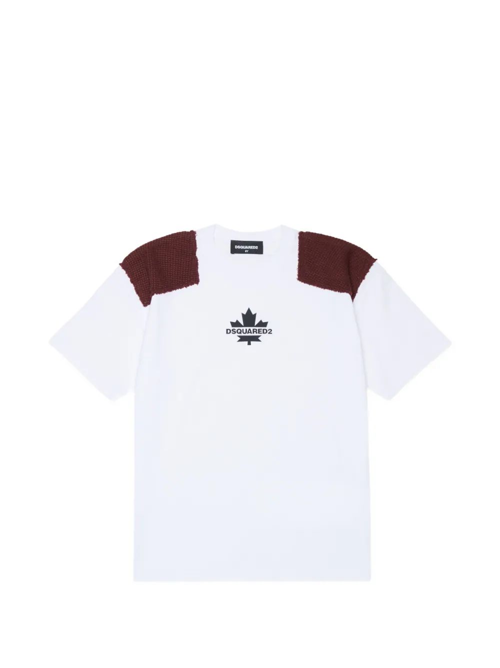 Dsquared 2 kids 로고 프린트 콘트라스트 패널 티셔츠