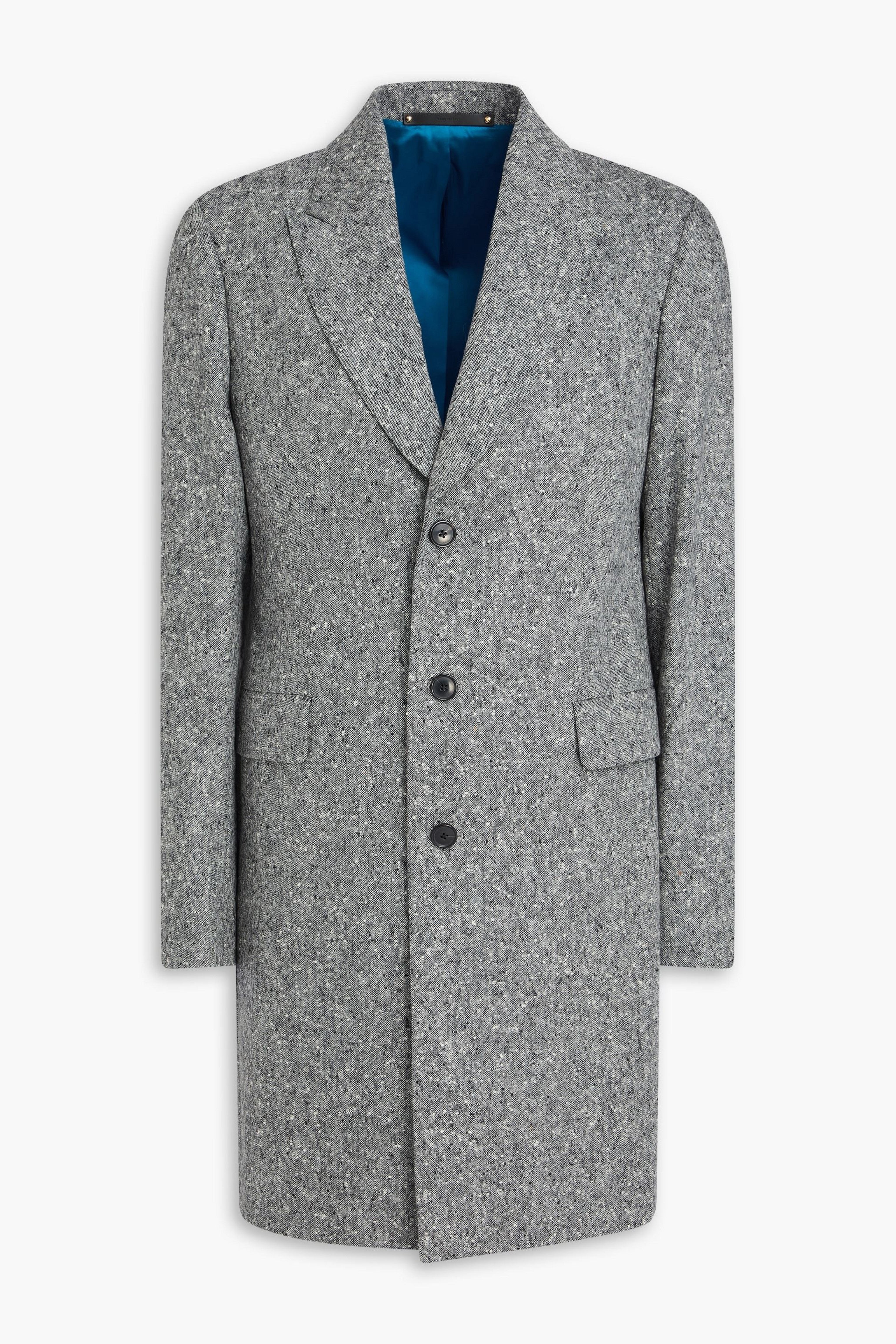 Paul Smith 도네갈 울 트위드 오버코트