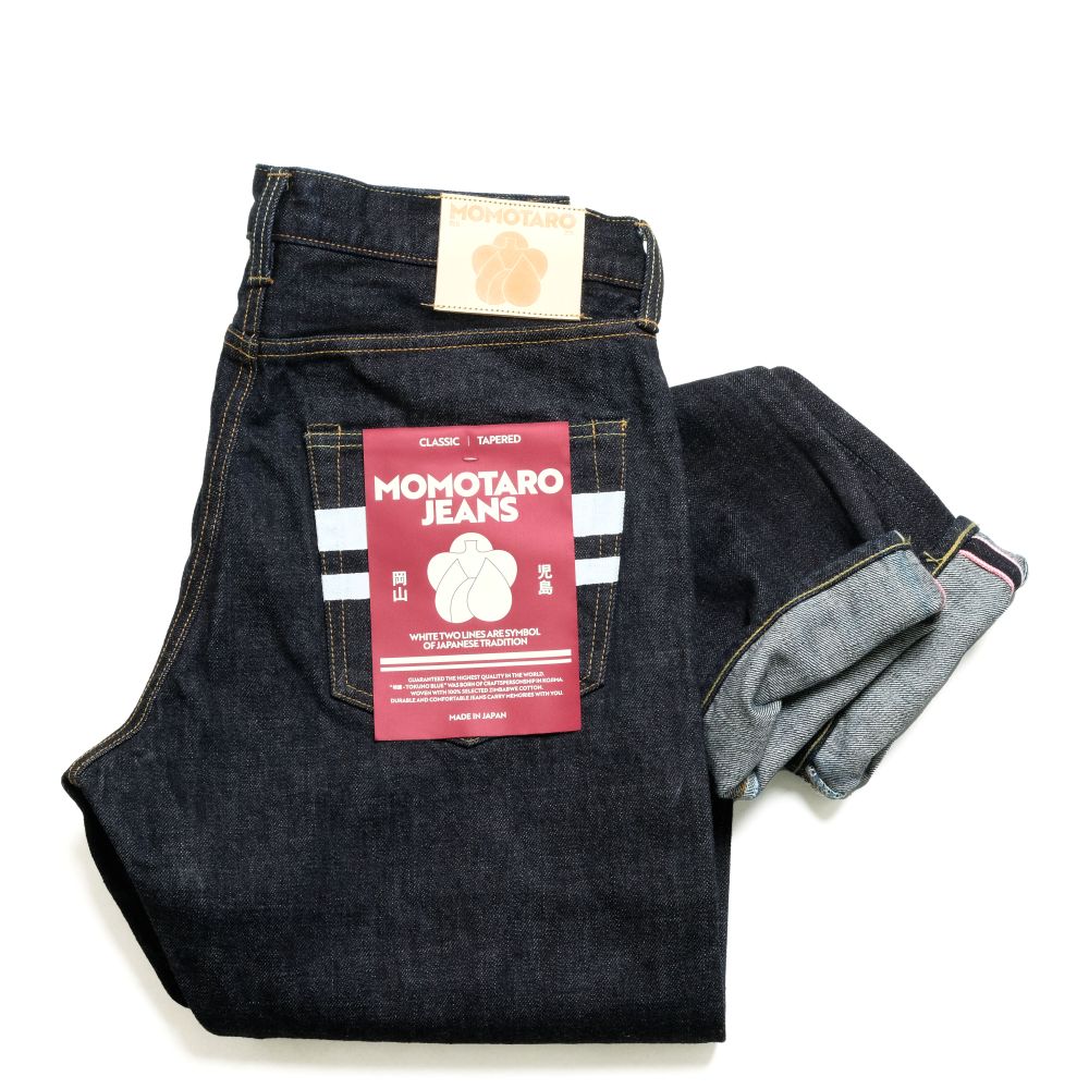 MOMOTARO JEANS 200 클래식 테이퍼드 15.7oz 버튼 플라이 MMJB0201