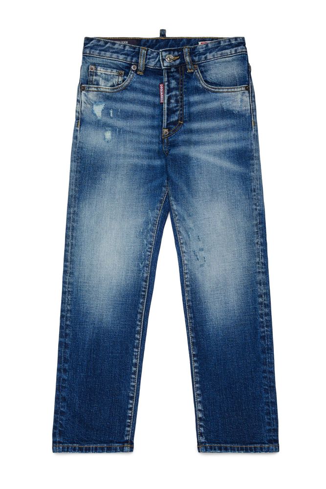 Dsquared 2 kids 페이디드 스트레이트 레그 진