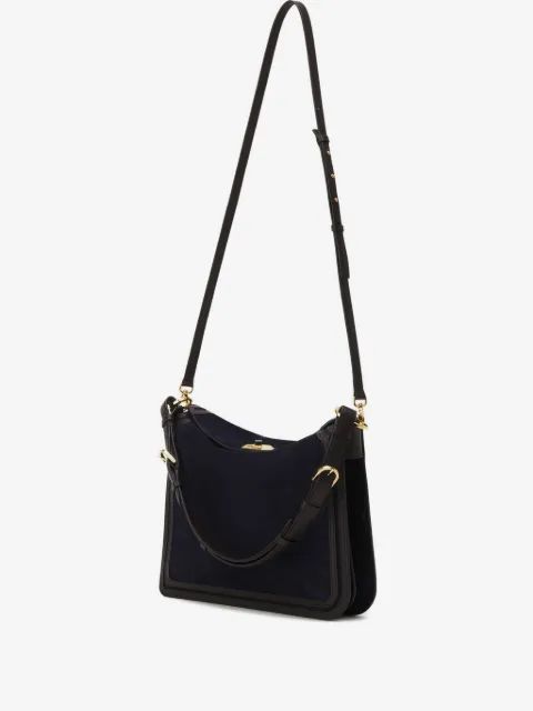 LANVIN 사크 컴파뇽 스웨이드 숄더 백