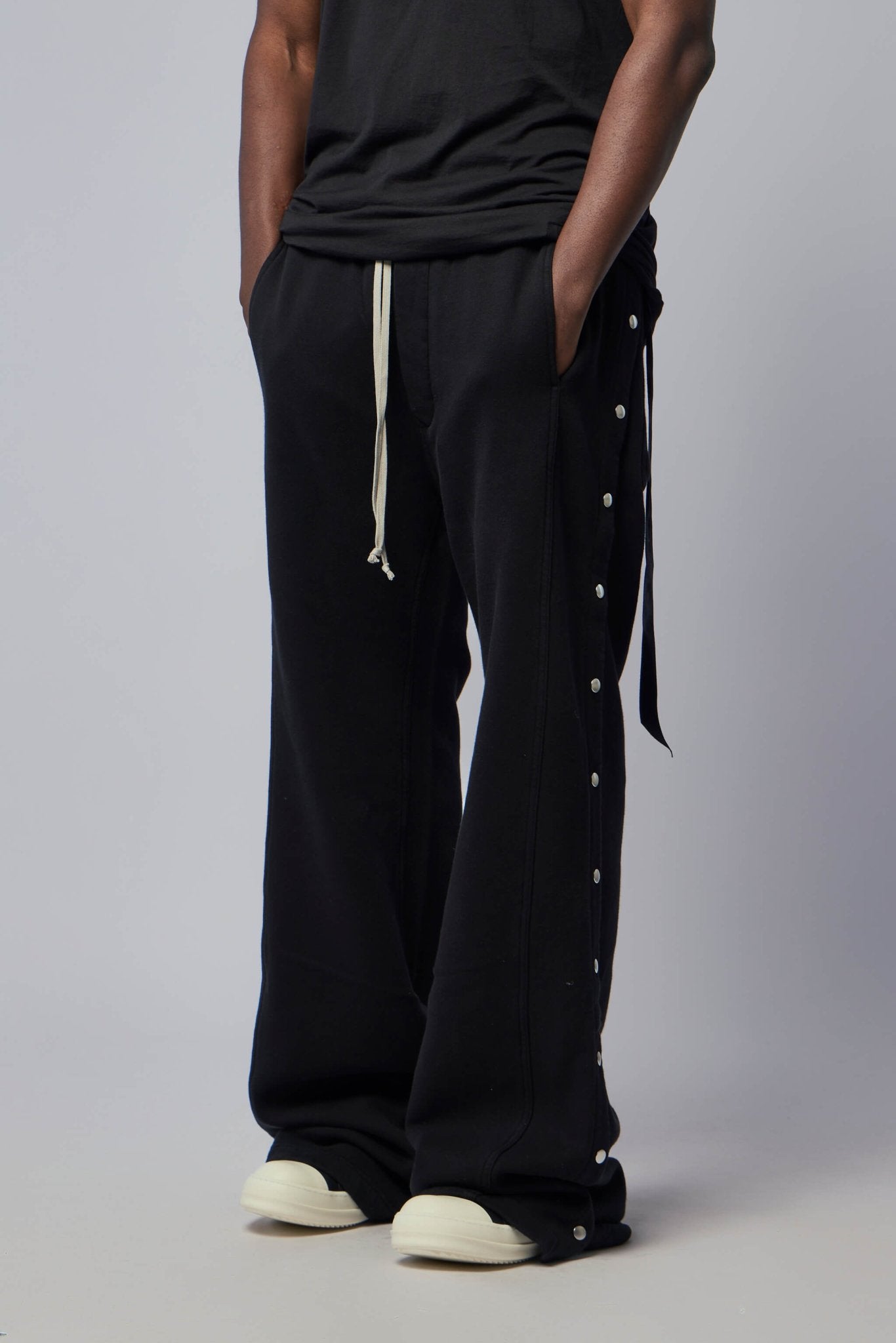 RICK OWENS DRKSHDW 니트 스웻 팬츠 와이드 푸셔 팬츠