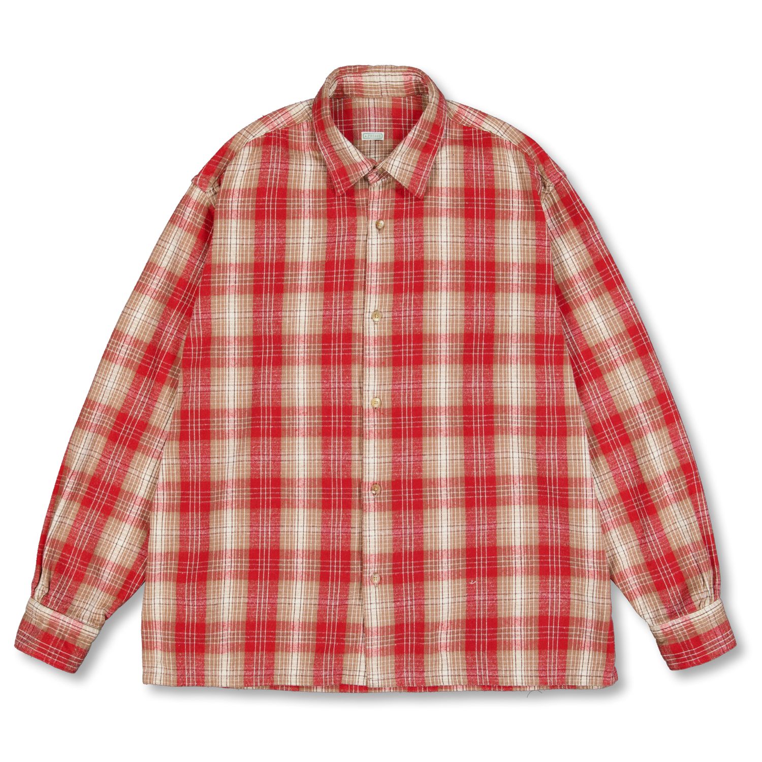 Vintage Cotton Silk Nep Twill Check Shirt | A.PRESSE | FETCHING