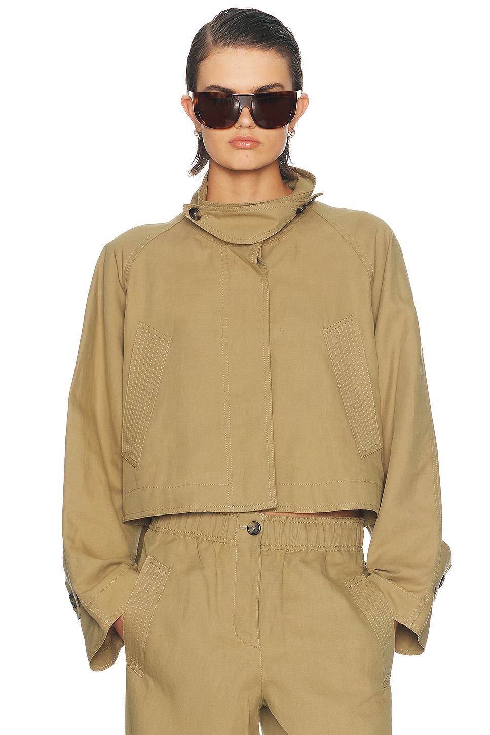 HELMUT LANG 크롭트 트렌치 자켓