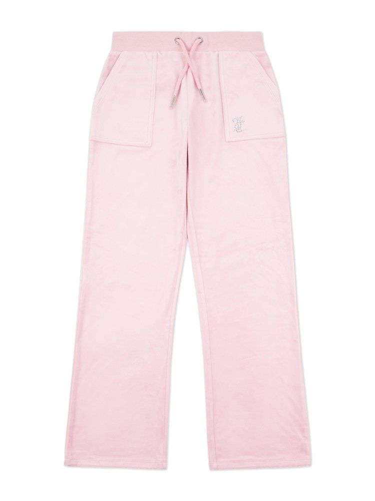 Juicy Couture Kids 드로우스트링 벨벳 바지