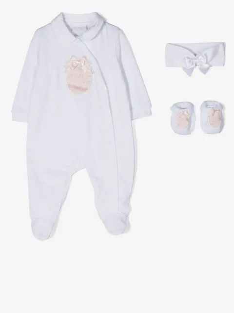 La Perla Kids 로고 패치 바디수트 세트