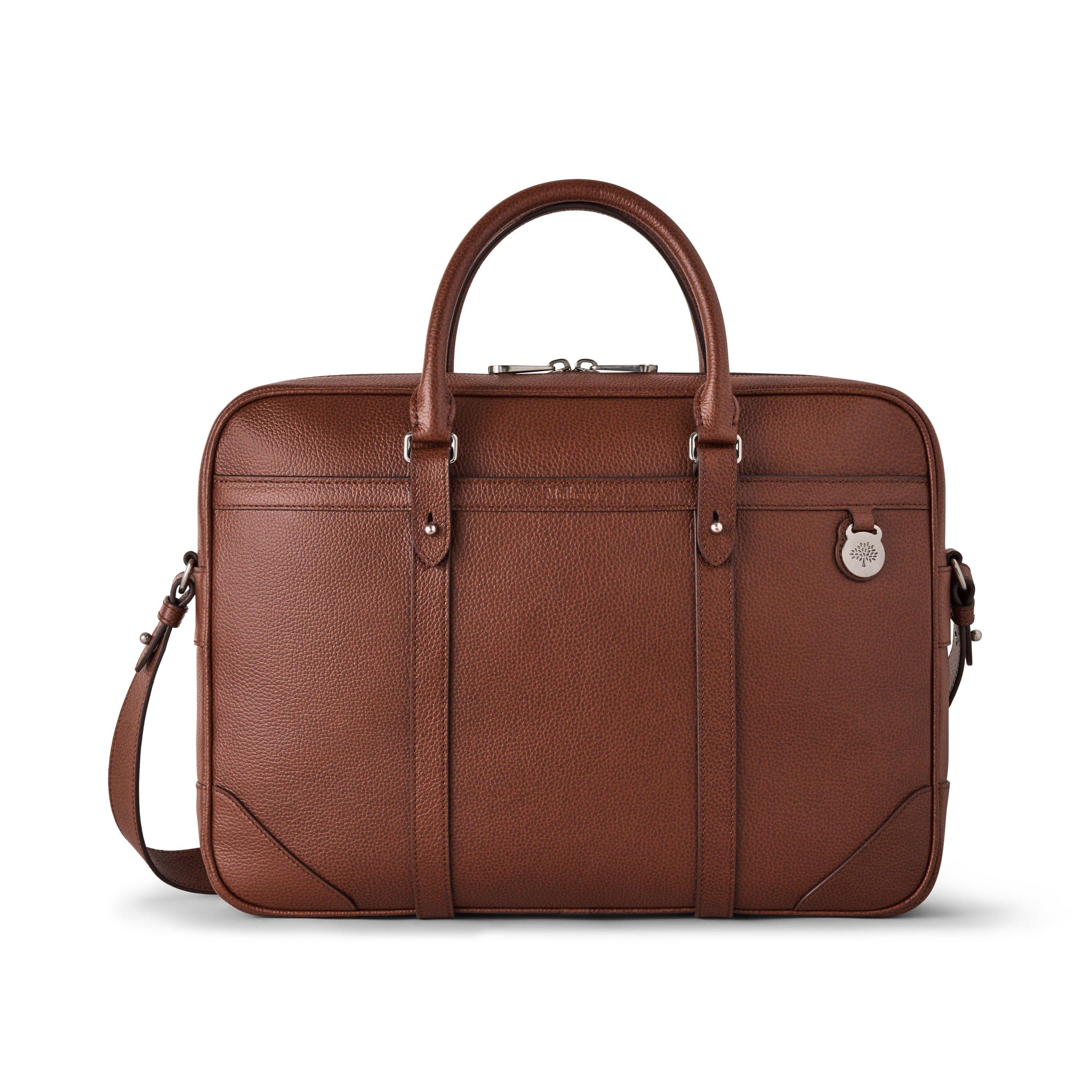 MULBERRY 헤리티지 가죽 노트북 브리프케이스