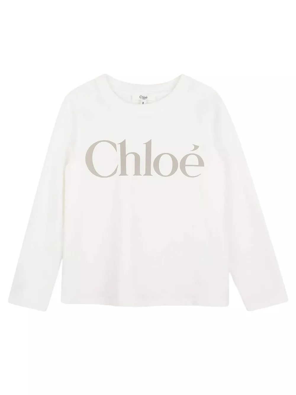 Chloe Kids 로고 프린트 긴팔 티셔츠
